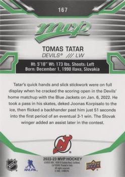 2022-23 Upper Deck MVP - Green Script #167 Tomas Tatar Back