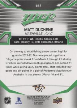 2022-23 Upper Deck MVP - Green Script #168 Matt Duchene Back