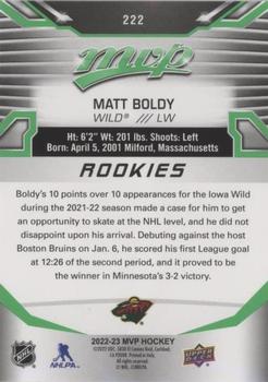 2022-23 Upper Deck MVP - Green Script #222 Matt Boldy Back
