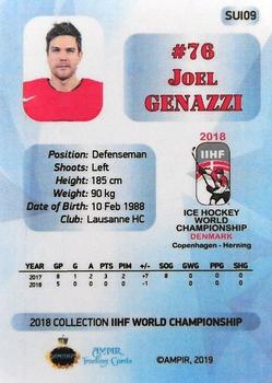 2018 AMPIR IIHF World Championship Switzerland #SUI09 Joel Genazzi Back