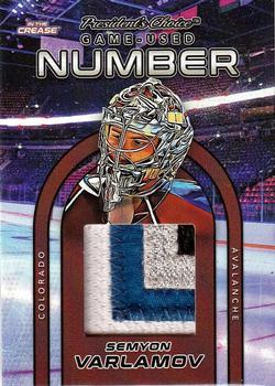 2022 President's Choice In The Crease - Game-Used Number #GUN-43 Semyon Varlamov Front