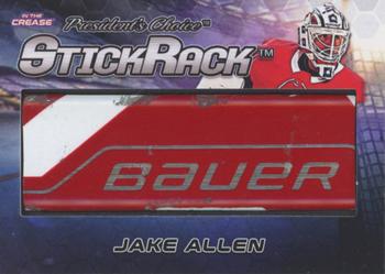 2022 President's Choice In The Crease - Stick Rack #SR-1 Jake Allen Front