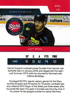 2021 Dundee Stars Legends (EIHL) #DSL 19 Lukas Lundvald Back