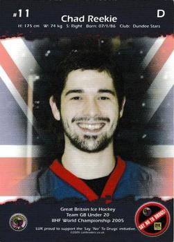 2005 Cardtraders Great Britain U20 #10 Chad Reekie Back