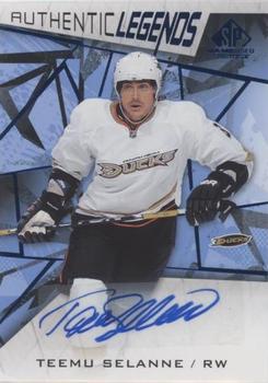 2021-22 SP Game Used - Blue Auto #104 Teemu Selanne Front