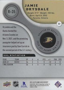 2021-22 SP Game Used - 2005-06 Retro Rookies #R-35 Jamie Drysdale Back