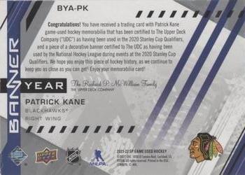 2021-22 SP Game Used - 2021 NHL Western Conference Banner Year Jersey Relics #BYA-PK Patrick Kane Back