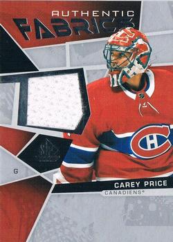 2021-22 SP Game Used - Authentic Fabrics #AF-CP Carey Price Front