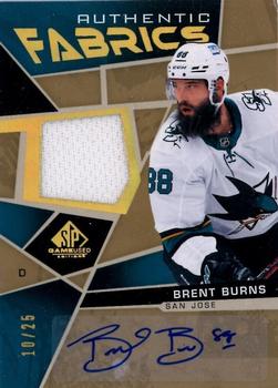 2021-22 SP Game Used - Authentic Fabrics Auto #AF-BB Brent Burns Front