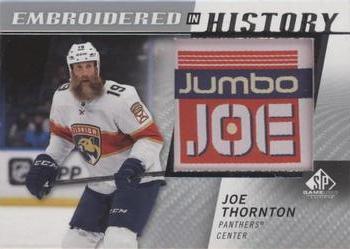 2021-22 SP Game Used - Embroidered in History #23 Joe Thornton Front
