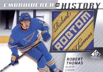 2021-22 SP Game Used - Embroidered in History #31 Robert Thomas Front