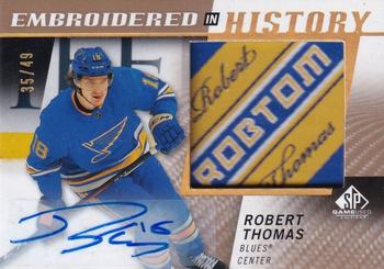 2021-22 SP Game Used - Embroidered in History Auto #31 Robert Thomas Front