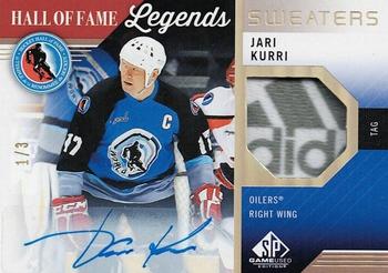 2021-22 SP Game Used - HOF Legends Sweaters Auto Tag #HOF-JK Jari Kurri Front