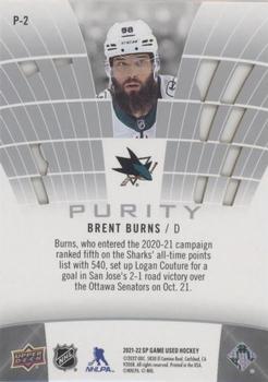 2021-22 SP Game Used - Purity #P-2 Brent Burns Back