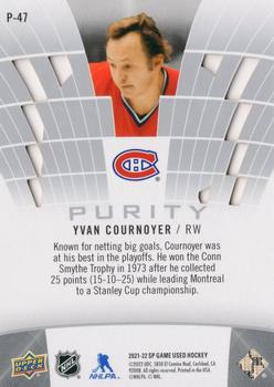 2021-22 SP Game Used - Purity #P-47 Yvan Cournoyer Back