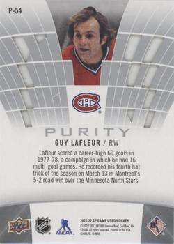 2021-22 SP Game Used - Purity #P-54 Guy Lafleur Back