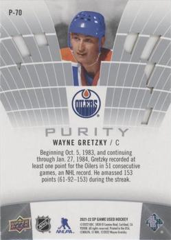 2021-22 SP Game Used - Purity #P-70 Wayne Gretzky Back