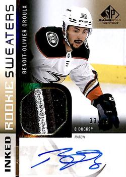 2021-22 SP Game Used - Inked Rookie Sweaters Patch #RS-BG Benoit-Olivier Groulx Front