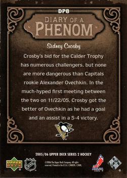 2005-06 Upper Deck - Diary of a Phenom #DP8 Sidney Crosby Back