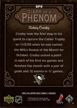 2005-06 Upper Deck - Diary of a Phenom #DP9 Sidney Crosby Back