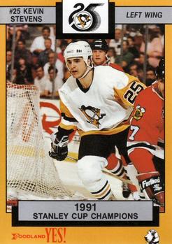 1991-92 Foodland Pittsburgh Penguins #8 Kevin Stevens Front