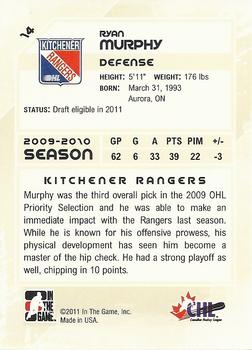 2010-11 In The Game Heroes and Prospects #14 Ryan Murphy Back