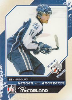 2010-11 In The Game Heroes and Prospects #34 John McFarland Front