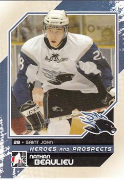 2010-11 In The Game Heroes and Prospects #46 Nathan Beaulieu Front