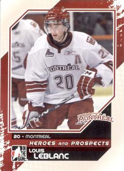2010-11 In The Game Heroes and Prospects #57 Louis Leblanc Front