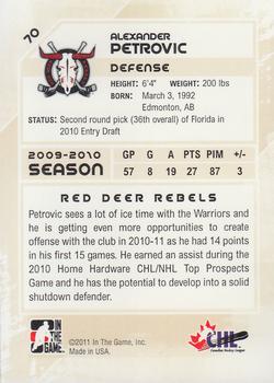 2010-11 In The Game Heroes and Prospects #70 Alexander Petrovic Back