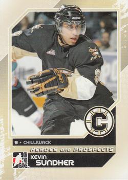 2010-11 In The Game Heroes and Prospects #76 Kevin Sundher Front