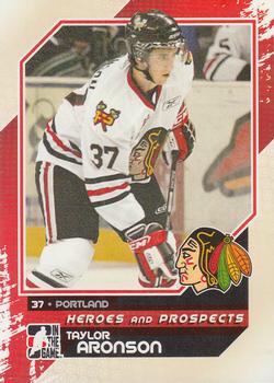 2010-11 In The Game Heroes and Prospects #80 Taylor Aronson Front
