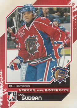 2010-11 In The Game Heroes and Prospects #101 P.K. Subban Front