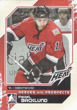2010-11 In The Game Heroes and Prospects #110 Mikael Backlund Front