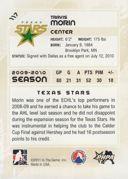 2010-11 In The Game Heroes and Prospects #117 Travis Morin Back