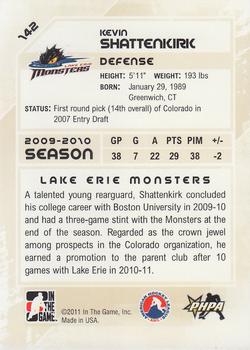 2010-11 In The Game Heroes and Prospects #142 Kevin Shattenkirk Back