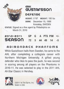 2010-11 In The Game Heroes and Prospects #159 Erik Gustafsson Back