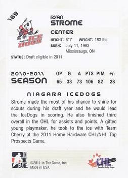 2010-11 In The Game Heroes and Prospects #169 Ryan Strome Back