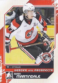 2010-11 In The Game Heroes and Prospects #172 Ryan Martindale Front