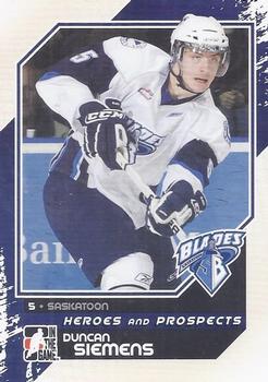 2010-11 In The Game Heroes and Prospects #195 Duncan Siemens Front