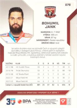 2022-23 SportZoo Tipsport ELH #76 Bohumil Jank Back
