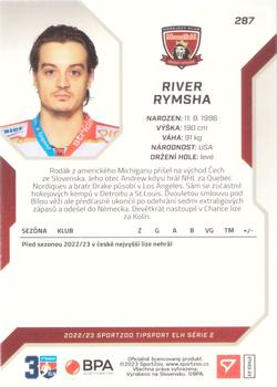 2022-23 SportZoo Tipsport ELH #287 River Rymsha Back