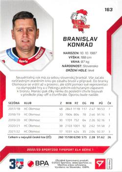 2022-23 SportZoo Tipsport ELH - Promo #163 Branislav Konrad Back