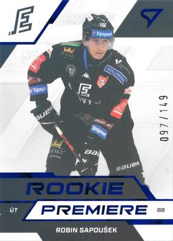 2022-23 SportZoo Tipsport ELH - Rookie Premier Limited Blue #RP-09 Robin Sapousek Front