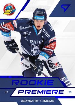 2022-23 SportZoo Tipsport ELH - Rookie Premier Limited Blue #RP-22 Krzysztof Macias Front