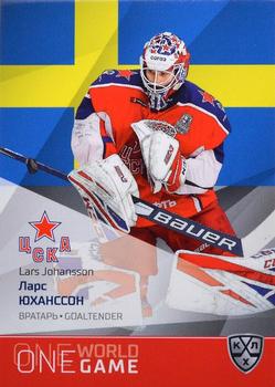 2021-22 Sereal KHL One World One Game Platinum Collection #ONE-002 Lars Johansson Front