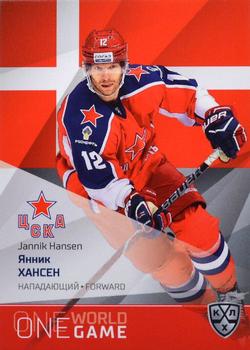 2021-22 Sereal KHL One World One Game Platinum Collection #ONE-009 Jannik Hansen Front