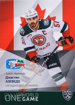2021-22 Sereal KHL One World One Game Platinum Collection #ONE-074 Justin Azevedo Front