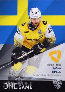 2021-22 Sereal KHL One World One Game Platinum Collection #ONE-098 Robin Press Front