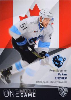 2021-22 Sereal KHL One World One Game Platinum Collection #ONE-114 Ryan Spooner Front